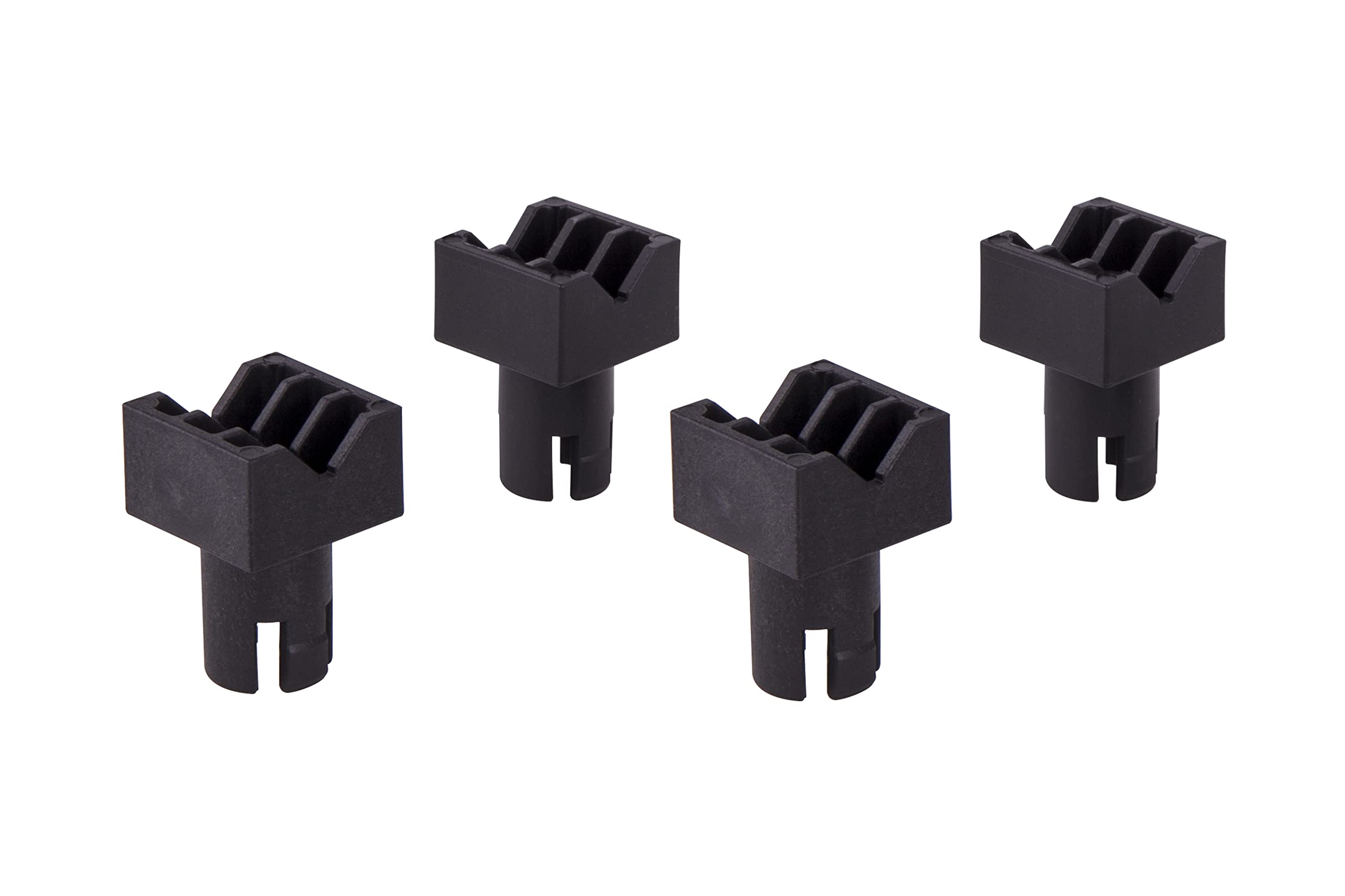 wolfcraft 4 Clamping Jaws for securing workpieces Horizontally I 6172000 I Plastic Jaws for securing workpieces Horizontally on All Tables with 20 mm bore Holes