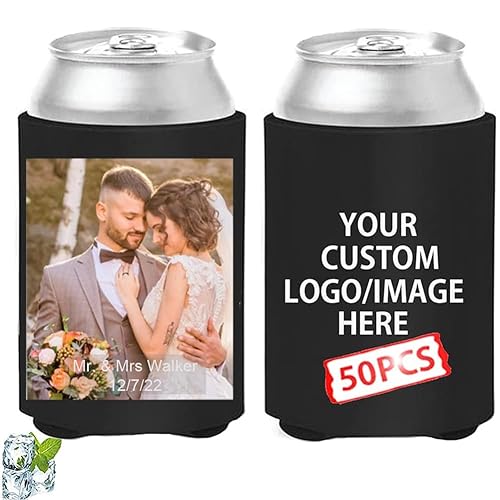 Custom Wedding Can Cooler, Personalized Beer Can Cooler Sleeves