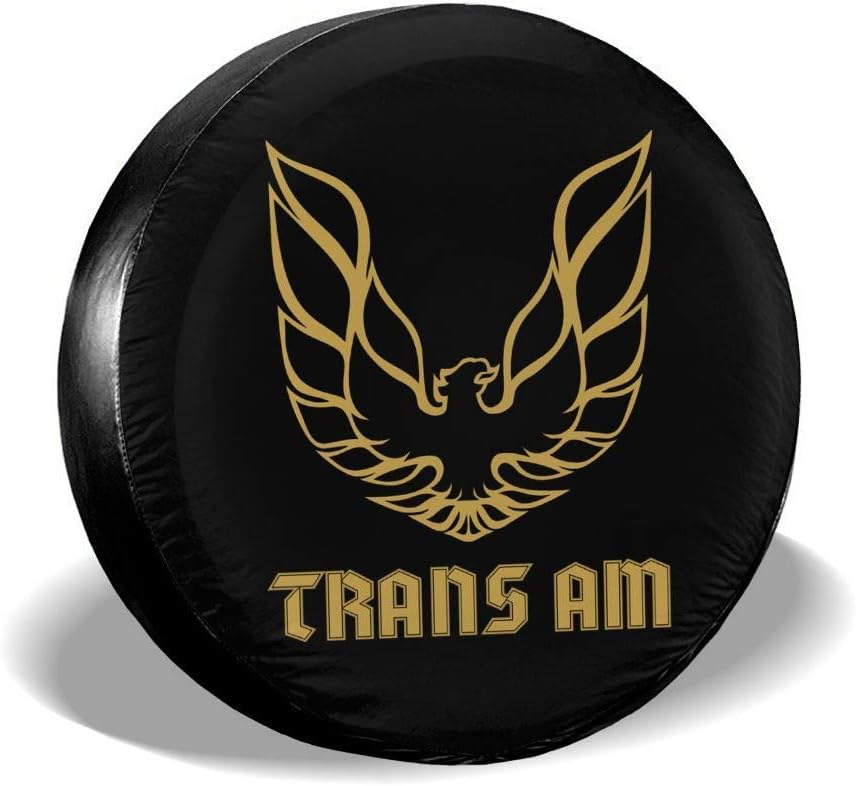 Dlovae Universal Fit Spare Tire Cover 14"-17" Waterproof Tire Cover Trans Am Firebird Logo