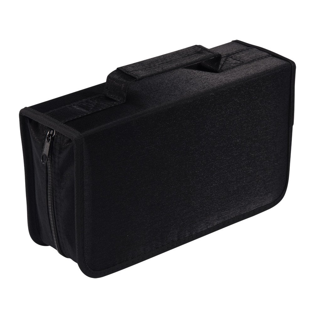 128 Capacity CD/DVD case Wallet, Storage,Holder,Booklet by Rekukos(Black)