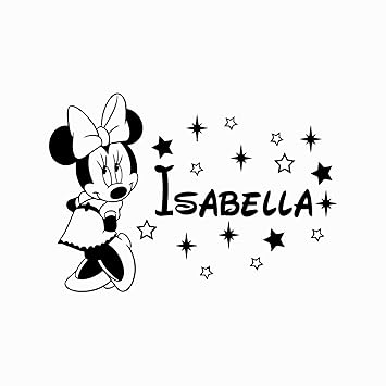 Minnie Mouse Name Wall Decal Vinyl Decals Sticker Custom