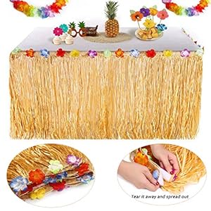 Comprar Falda de Mesa Luau Hawaiana Hibiscus - Fiesta Verano Decoración - Tiendas Online - Envios Baratos o Gratis 24/48H