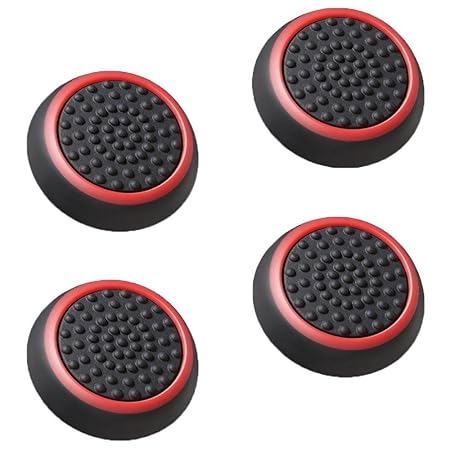 FOONEE PS4 Joystick-Kappe, 4 x leuchtende Joystick-Kappe, kabellose Controller, Silikon, analoger Daumengriff, für PS4 Dualsh