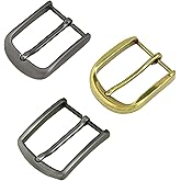 Gabrella 3 Pcs Metal Classic Belt Buckle, 1.5"-1.6" (38-40 mm) Single Prong Square Belt Buckle Replacement, Heavy Duty Stainless Steel Single Prong Square Buckle Set for Men Women