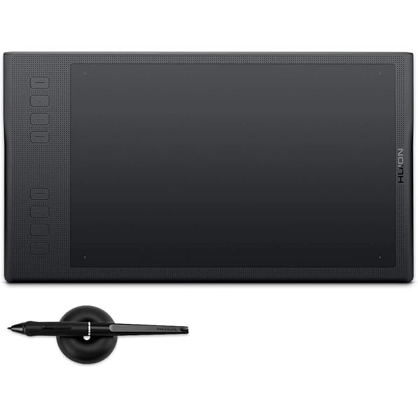 تابلت رسم جرافيك لاسلكية محس نة خالية من البطارية من هيون Wh1409 V2 8192 مستويات 13 8 X 8 6 بوصة مع 12 مفتاح سريع Amazon Ae