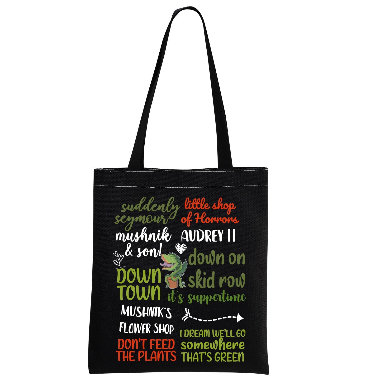 Little Shop Horrors Tote Little Shop Horrors Musical Gift Little Shop Horrors Merch Little Shop Horrors Quote (Green Black Tote)