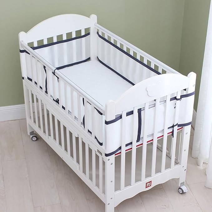 Lit Bebe Anti Collision Doublure De Lit En Maille Filet Pour Bebe Respirante Doublure De Lit Amovible Disponible Pour Quatre Saisons Amazon Fr Bebes Puericulture