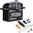 GoolRC 70kg Brushless Servo, IP67 Waterproof High Torque Servo with 25T Servo Arm, 180° Full Metal Body Servo Motor for 1/10 1/8 1/5 RC Toys