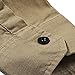 LOCALMODE Men's Military Slim Fit Dress Shirt Casual Long Sleeve Button Down Dress Shirts Khaki M