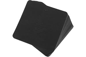 Alipis 100pcs Black Paper Brooch Pin Cards 7x7cm for Jewelry Display, Brooch Pin Holder, Trinket Storage