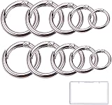 BEHAHAI 10PCS Spring O Rings Carabiner Snap Clip Keyring Bag Purse Buckle Hook view 1
