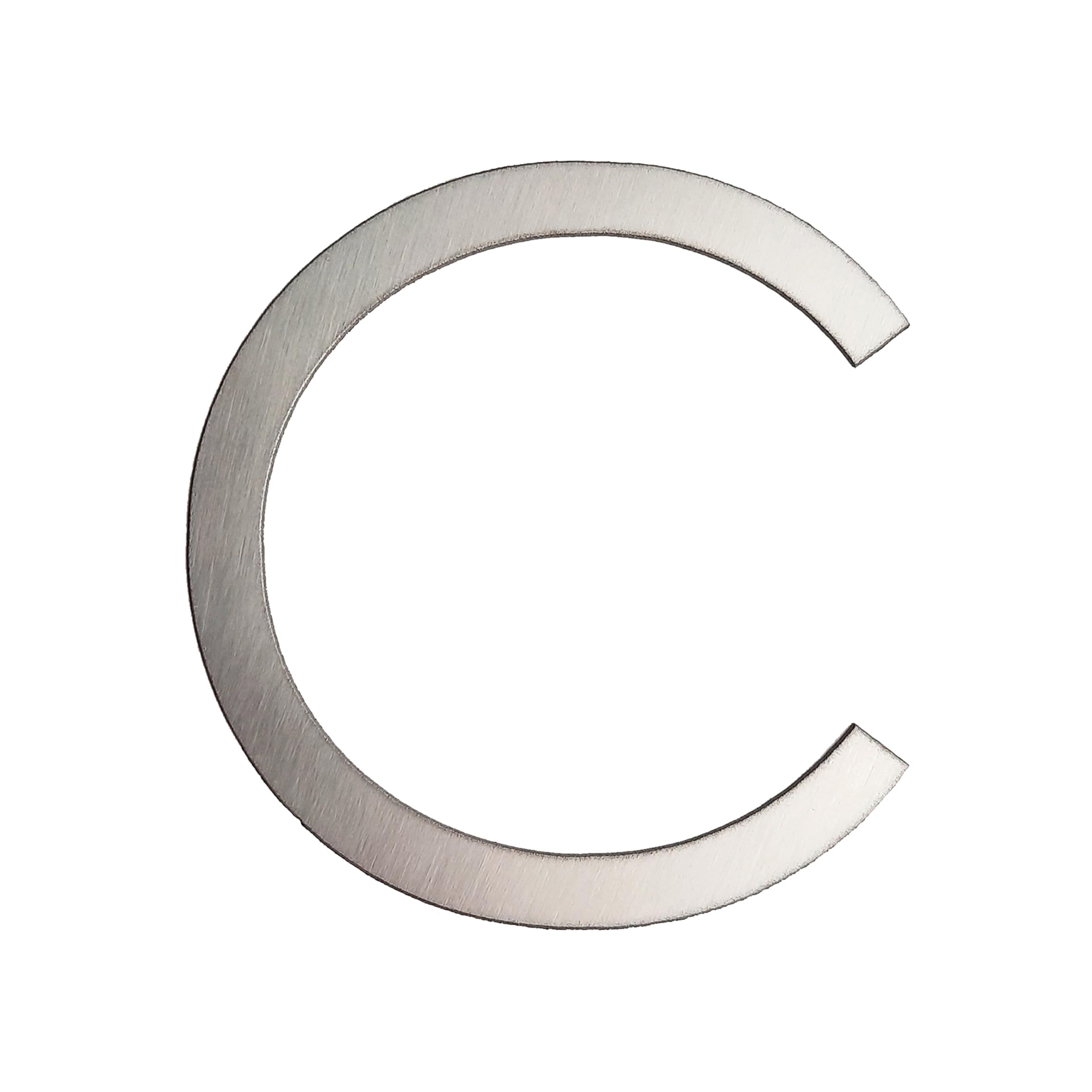 GUIZZO Creart - External House Number and External House Numbers with Stainless Steel Letter, Custom Made in Italy Sign, Personalized Entrance Door Sign for Outdoor Use - C, 9.4 x 10H cm