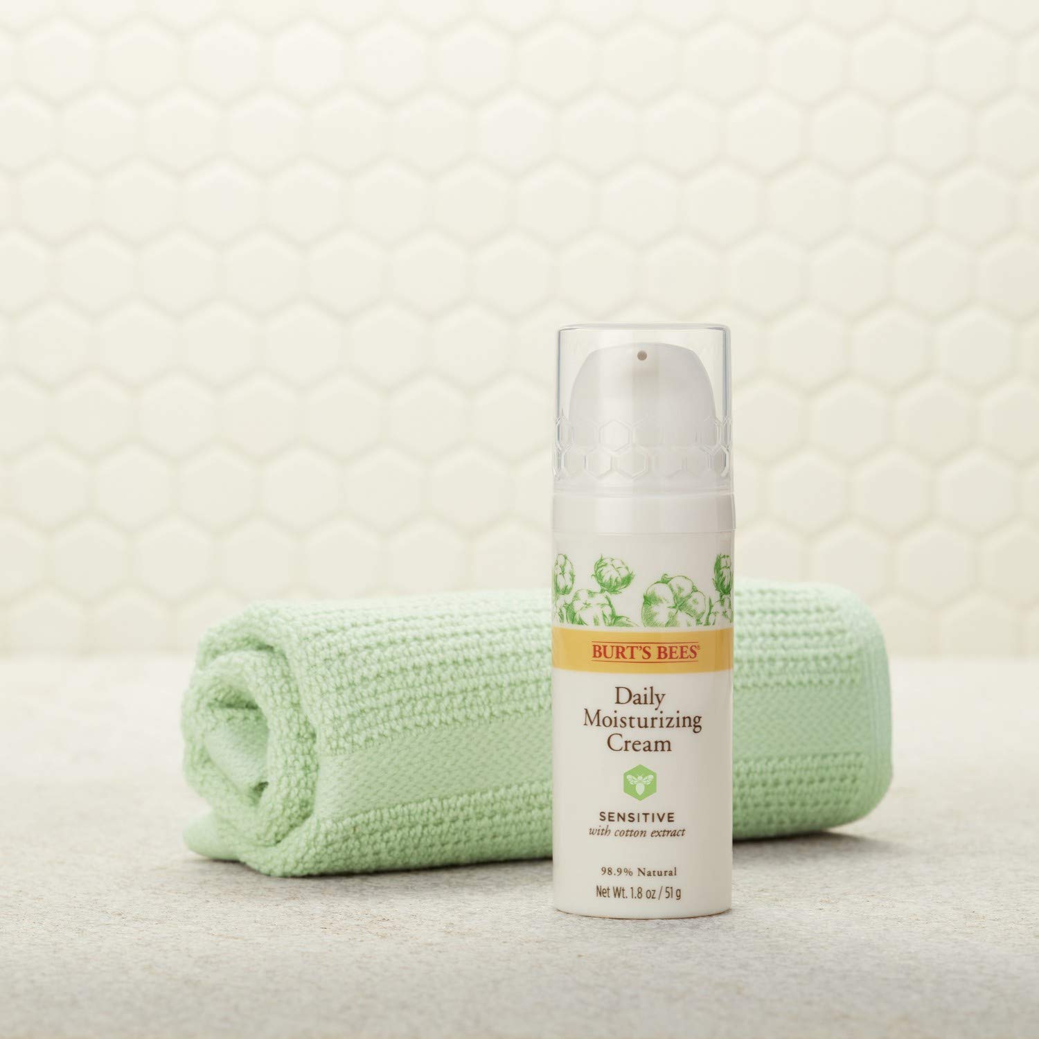 Burt's Bees Daily Face Moisturizer Cream for Sensitive Skin, 1.8 Oz (Package May Vary): Beauty