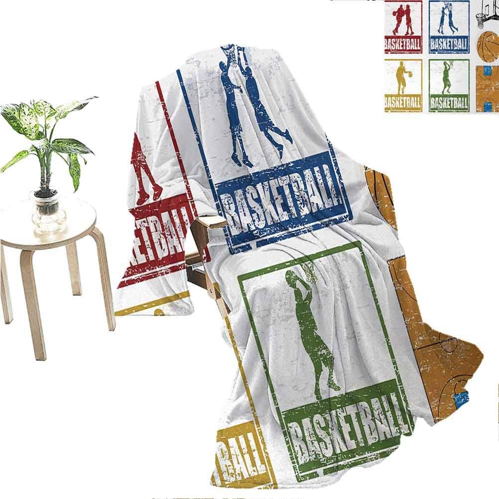 Basketball Patterned Blanket Collection of Vintage Rubber