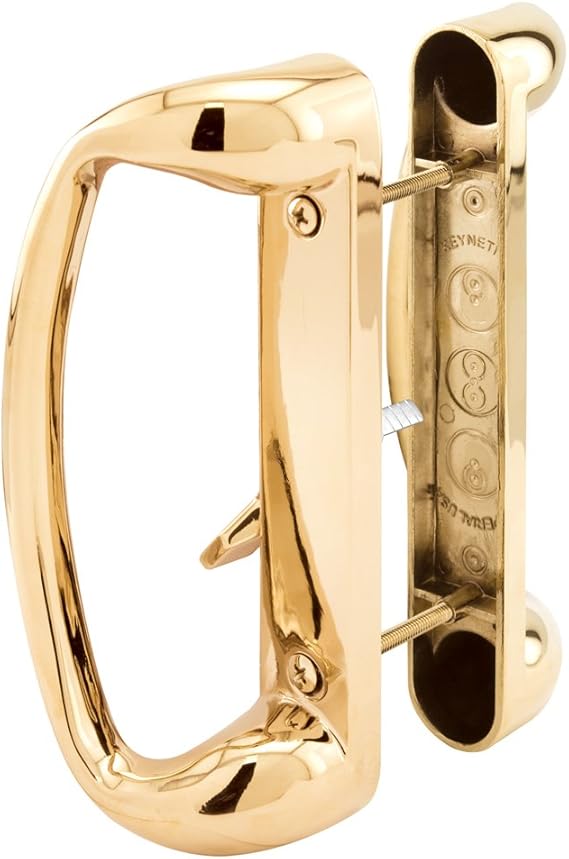 SlideCo 142260 Sliding Door Handle Set, Decorative, Brass Plated