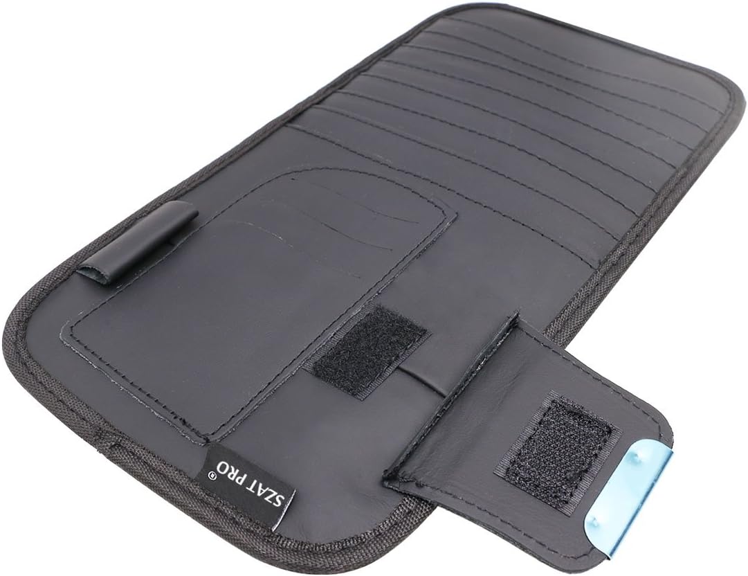 SZAT PRO Car Sun Visor CD Storage Cases Clip Black: Automotive