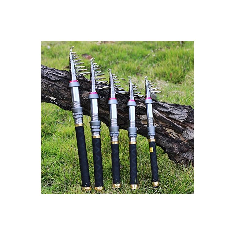 Sougayilang Portable Pocket Fishing Rods Graphite Carbon Fiber Spinning