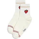 STEMS Women's Strawberry Grip Crew Socks