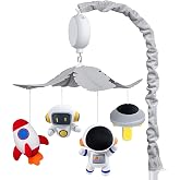 Feisike Space Crib Mobile, Spaceman Baby Mobile for Crib Nursery Decor Hanging Plush Crib Toys for Newborn Boys and Girls Infant Babies 0-6-12 Months