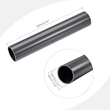 Sourcing Map PVC Rigid Tube 56.5mm ID 63mm OD 0.35m Dark Grey High Impact view 2
