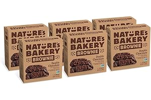 NATURE'S BAKERY Natureâ€™s Bakery Whole Wheat Fig Bars, Double Chocolate Brownie, Real Fruit, Vegan, Non-GMO, Snack bar, 6 boxes with 6 twin packs (36 twin packs)
