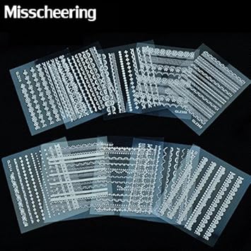 Buy Fashlady 30 Unidades Pacote Branco Rendas Unhas Adesivos 3d Adesivo Mix Projeto Charme Designs Nail Art Decalque Diy Decorac A O Manicure Ferrament Online At Low Prices In India Amazon In