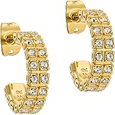 Ted Baker London Double Crystal Hoop Earrings For Women