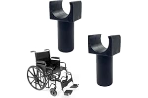Wheelchair Seat Rail Guide Fits 7/8" Tubing - Transport Chairs & Steel Standard wheelschairs Common Replacement Part, 2 Pcs (