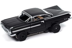 AW AUTO WORLD Autoworld SC408-3 Black Thunderjet 1959 Chevy Impala HO Scale Electric Slot Car