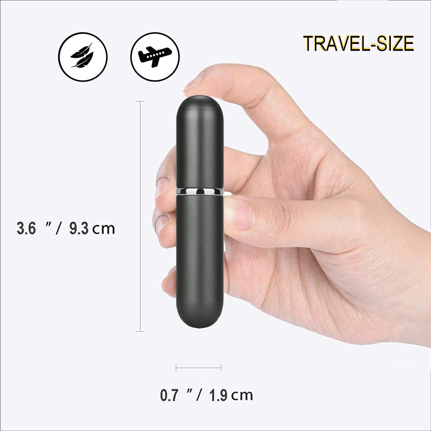 SANJYUT Portable Mini Refillable Perfume Empty Spray Bottle Atomizer Leak Proof Sprayer TSA Carry On Approved Travel Accessories for Perfume and Other Liquids Travel Companion Great Gift for Women Men