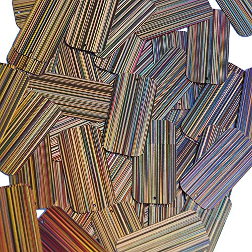 Sequin Rectangle Long Peach Pink 1.5 inch Couture Loose Paillettes. City Lights Reflective Metallic Made in USA.