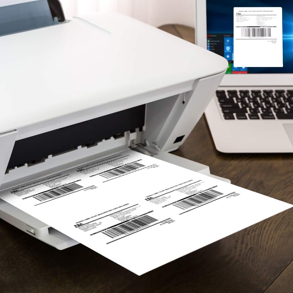 MFLABEL 4 up Per Page Self Adhesive Shipping Labels Address Labels for Laser & Inkjet Printers, 25 Sheets / 100 Labels : Office Products