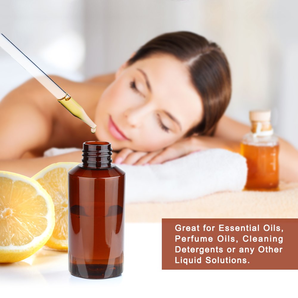 Empty Spray Bottles, Yblntek 4 Pcs Refillable Plastic Bottles Refillable Container with Fine Mist Sprayers for Essential Oils, Perfumes, or Aromatherapy