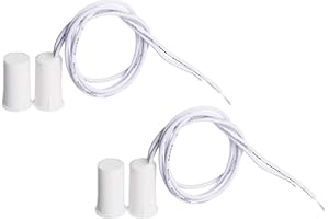 AOJE LINK-ELECTRIC Aoje-Link RC-33A NO Recessed Wired Security Window Door Contact Sensor Alarm Magnetic Reed Switch for Home Security Access Control and Burglar Alarm Systems White 2pcs