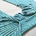Handmade Mermaid Tail Blanket Crochet , T-tviva All Seasons Warm Knitted Bed Blanket Sofa Quilt Living Room Sleeping Bag for Kids and Adults(72.8