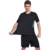 DEHORU 1/3 Pack Men Workout Shirts Quick Dry UPF 50+ Sun Protection Moisture Wicking Short Sleeve Athletic T-Shirts