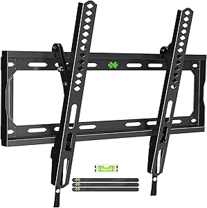 Tilting TV Wall Mount Low Profile for Most 26-55" Flat Screen LED, LCD, Curved TVs, Tilt TV Mount Bracket VESA 400x400mm- Holds Up to 99lbs, Easily Lock and Release to Mount on 12" or 16" Stud