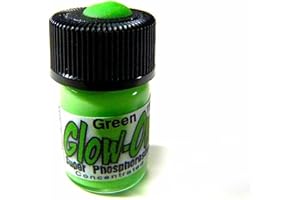 GLOW-ON SUPER PHOSPHORESCENT, Green Day Color and Green Night Glow, Gun Night Sights Paint. Small 2.3 ml vial. Concentrated, Bright, Long Lasting Glow.
