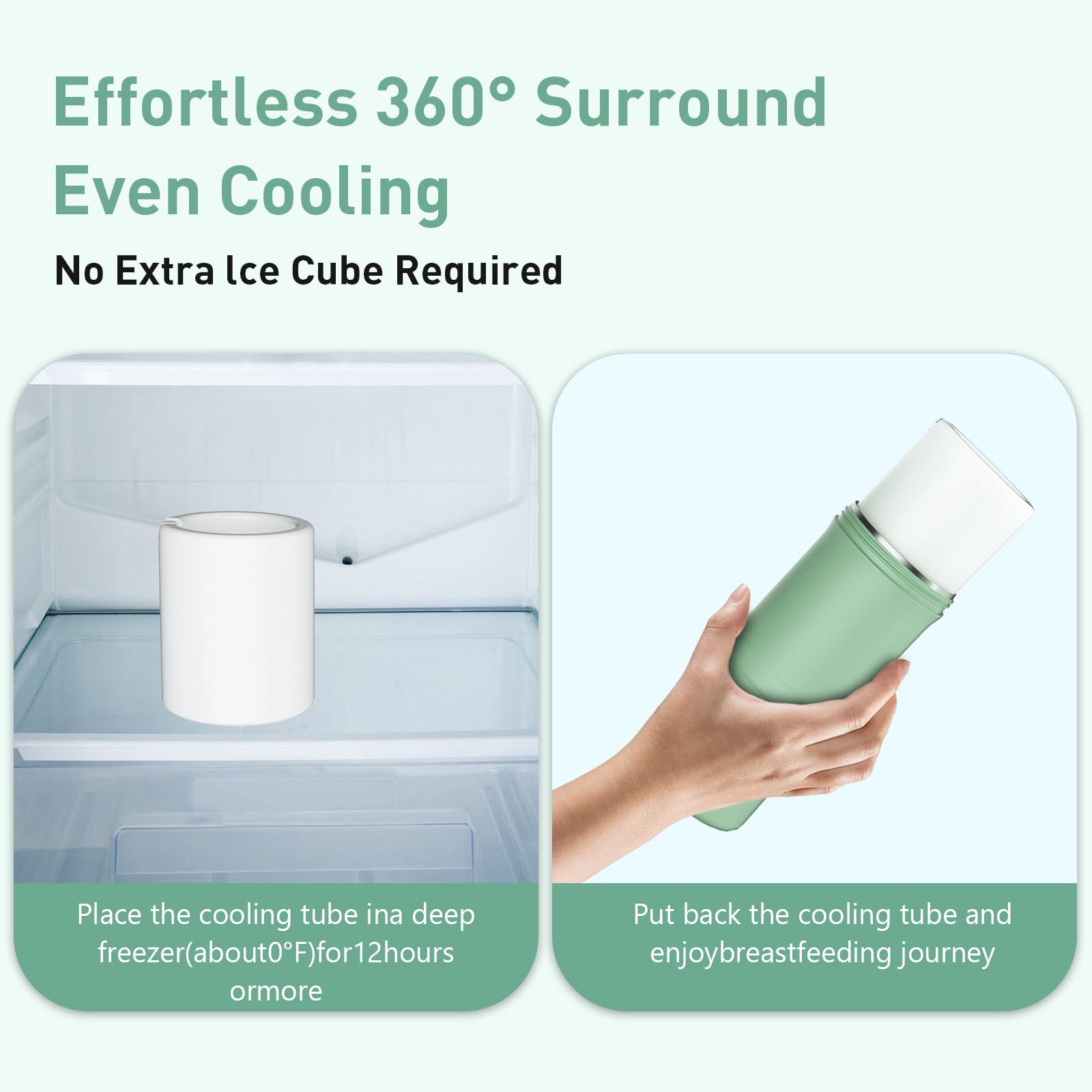 Breast Milk Cooler breastmilk cooler Bottle - 22oz Milk Cooler Portable for Outdoor Travel Mom, Keeps Milk Fresh Cooling for 24 Hours, Breastfeeding Essentials with 2pcs Bottle for Breastmilk Storage