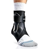 Hocafer Right Ankle Brace for Women &amp; Men - Ankle Support Sprained Ankle Brace for Achilles,Tendon,Sprain,Injury Recovery,Ankle Support Brace for Running, Basketball, Football (Black,L,Right)
