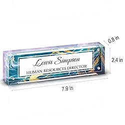 HETOOSHI Name Plate for Desk, Desk Double Sided