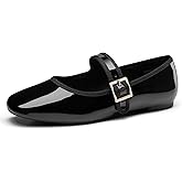 Trary Women's Ballet Flats,Square Toe Velvet Mary Jane Shoes Women,Comfortable Dress Shoes for Women Dressy