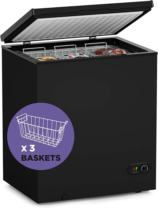 Amazon Com Adt Chest Freezer Free Standing Top Door Freezers 6 8 To 4 Black 5 0 Cubic Feet Appliances