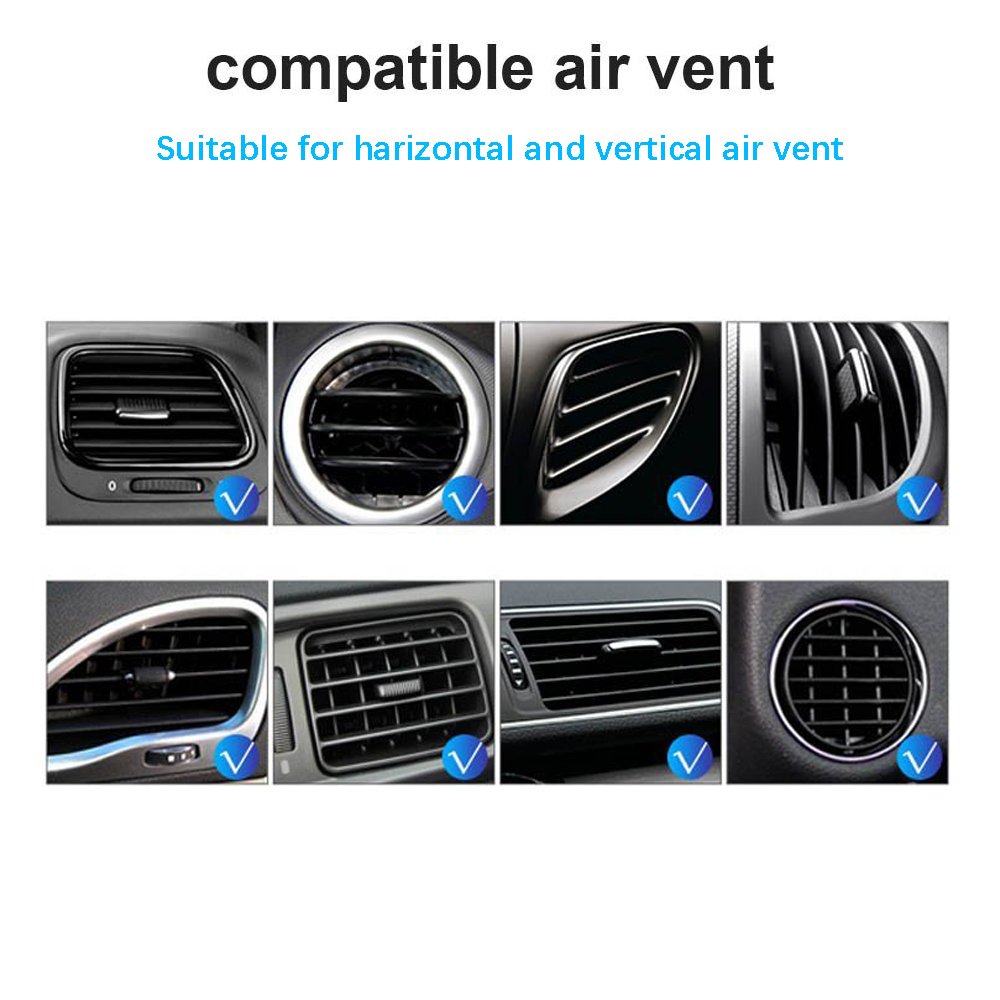 (UPGRADED VERSION) LENPOW Car Phone Mount Holder Universal Gravity Car Air Vent Phone cradle Stand Auto Lock and Release, 360°Rotate for iPhone X 8 7 6s 6 Plus Samsung Galaxy s8 plus S6 S5 up to 6.2\