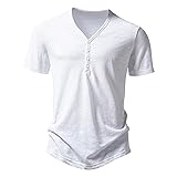 Generic Men's V Neck Henley T-Shirts Classic