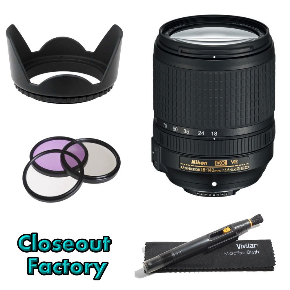 AF-S DX NIKKOR 18 - 140 mm f/3.5 - 5.6 G ED VR lentes DSLR + ...