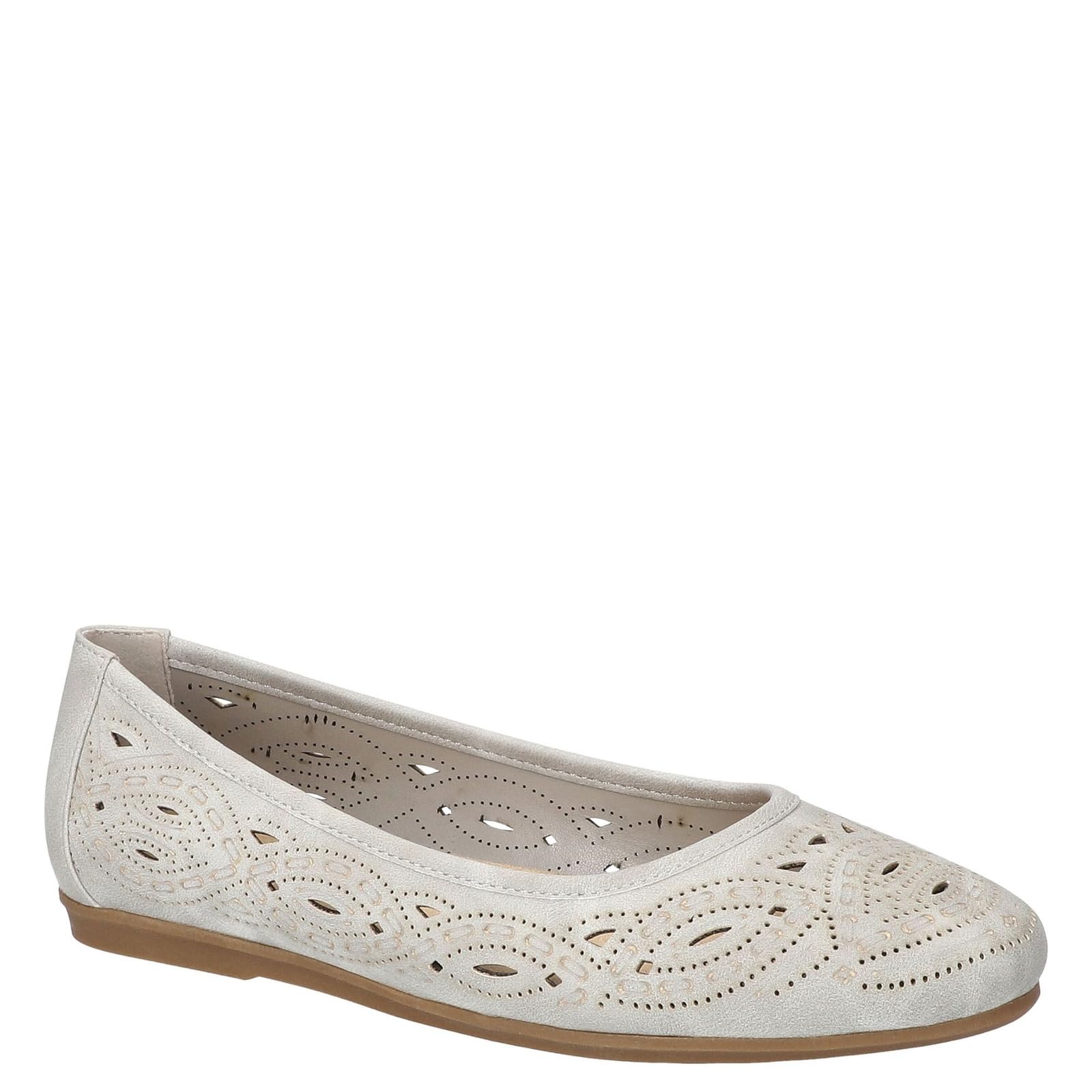 Easy Street Women’s Jackie Ballet Flat, Grey, 5