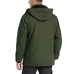 CHEXPEL Mens Cotton Military Jackets with Removable