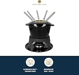 MasterClass Cast Iron Fondue Set 21x18 cm Black with Burner & 6 Forks view 2
