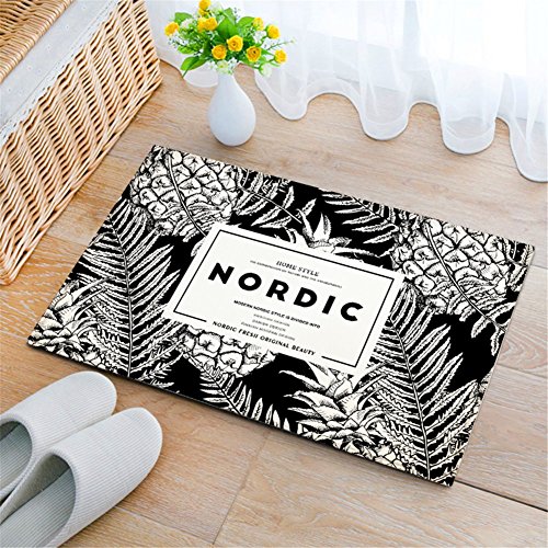 Eanpet Indoor Doormat Non-Slip Washable Mat for Front Porch Entrance Shoe Scraper Absorbent Decor Office Hall Entry Mat Inside Bedroom Carpet Home Kitchen Rug simple Nordic Style, 20 x 30 - Pineapple